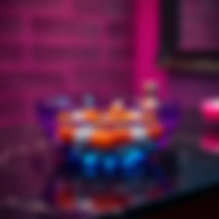 Modern acrylic manicure soak bowl showcasing vibrant colors