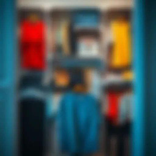 Organized stacking clothes organizers showcasing efficient use of vertical space.