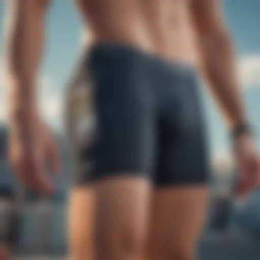 Stylish compression shorts with a phone pocket