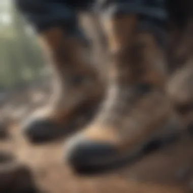 Robust construction of tactical boots showcasing durability