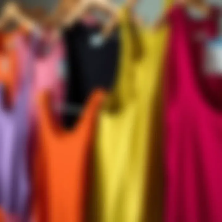 An array of vibrant plus size cotton tanks highlighting color and texture.