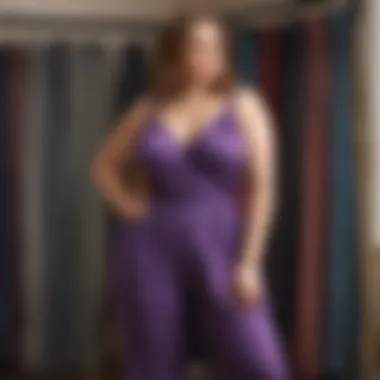 Different fabric choices for plus size harem pants jumpsuits.