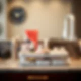 Stylish portable bathroom organizer showcasing multiple compartments