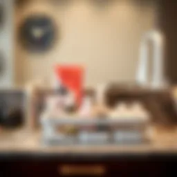 Stylish portable bathroom organizer showcasing multiple compartments