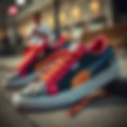 Stylish Puma canvas shoes showcasing vibrant colors and patterns.