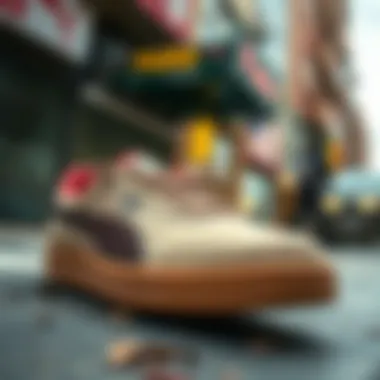 Puma canvas shoes displayed in an urban setting, emphasizing cultural relevance.