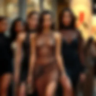 Various styling options for ruched mesh bodycon dresses displayed creatively