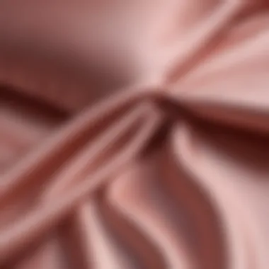 Close-up of satin fabric showcasing its smooth texture