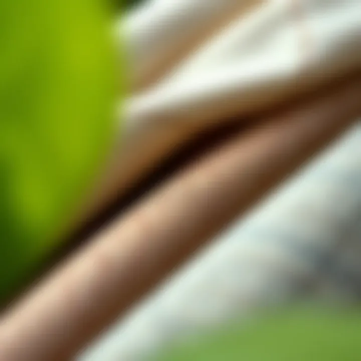 Close-up of sustainable fabric used in Shean clothing