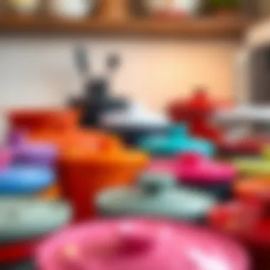 An array of colorful silicone microwave lids showcasing their diverse designs