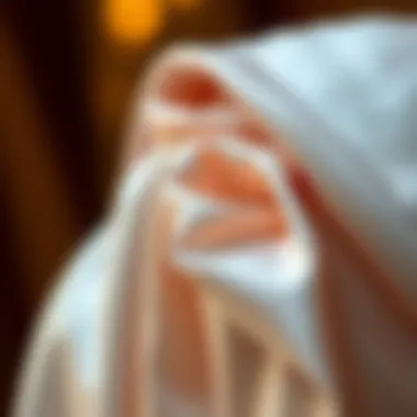 Luxurious Silk Bonnet Texture Close-up of a luxurious silk bonnet highlighting its texture