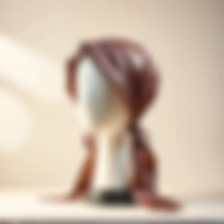 Stylish Silk Bonnet Display A stylish silk bonnet displayed on a minimalist background