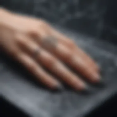 Artistic display of spider web press-on nails in an elegant setting