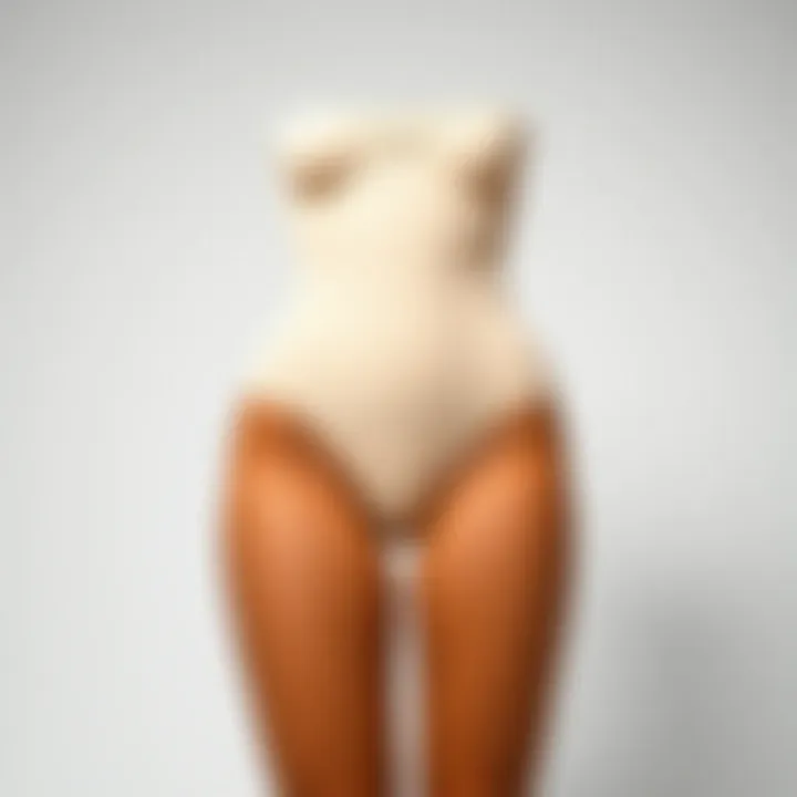 Elegant strapless shapewear shorts displayed on a minimalist backdrop showcasing their design.