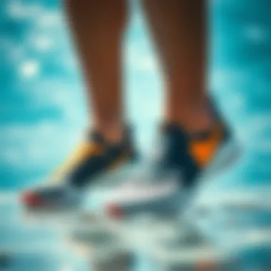 Comparison of various swim shoe designs highlighting functionality and style