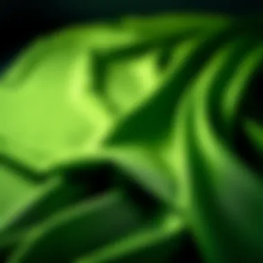 Luxurious Green Fabric Luxurious green fabric draped elegantly