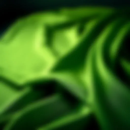 Luxurious Green Fabric Luxurious green fabric draped elegantly