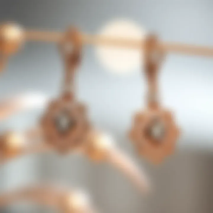 Close-up shot of S925 earrings highlighting their intricate design and diamond accents