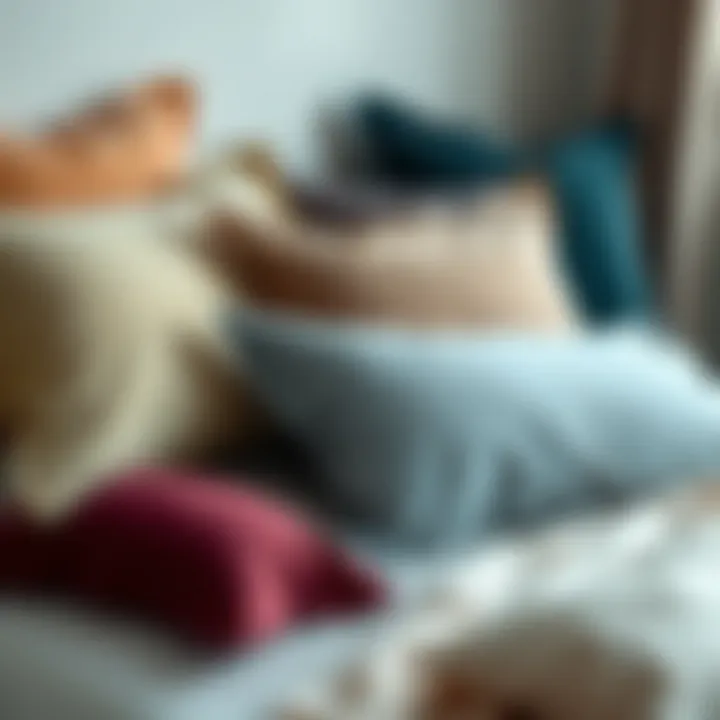 Comparison of various velvet colors and styles for pillowcases