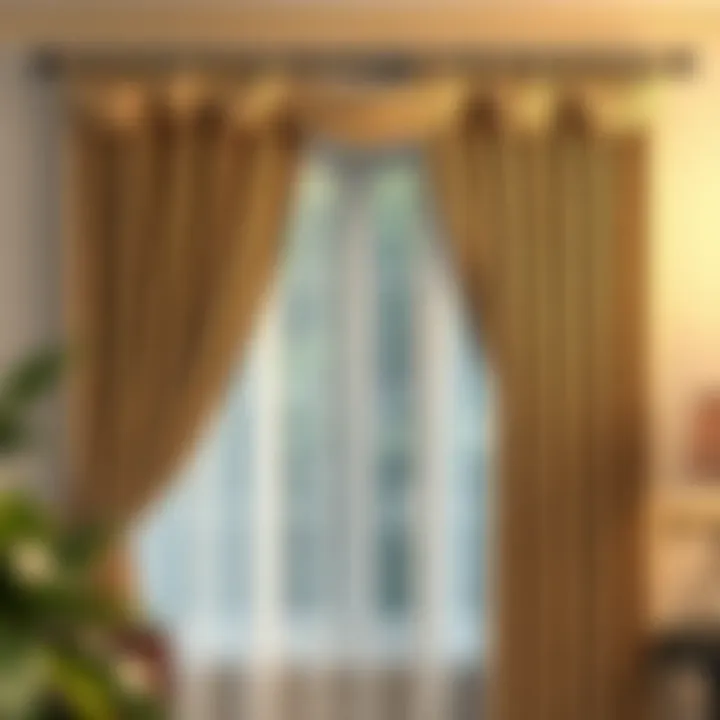 Elegant braided curtains draping a window