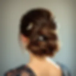 Elegant clip-in updo hair piece styled for a formal event