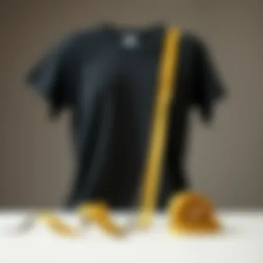 Sizing Insights for Extra Large T-Shirts Measuring tape next to a t-shirt for sizing