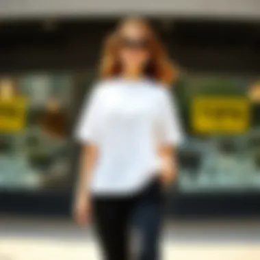 Styling Tips for Extra Large T-Shirts A well-styled outfit featuring an extra large t-shirt