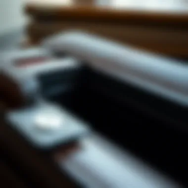 Functional Compartments of an Accordion Wallet Close-up of wallet compartments highlighting functionality