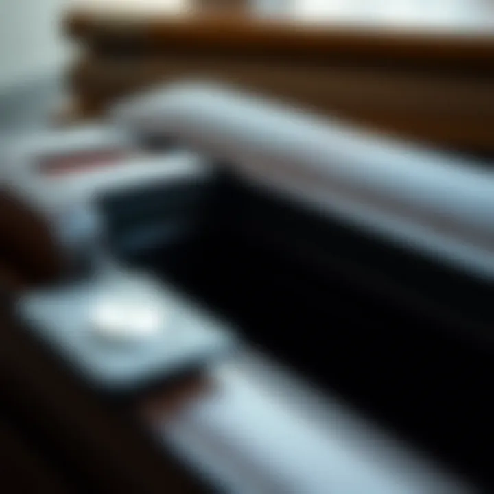 Functional Compartments of an Accordion Wallet Close-up of wallet compartments highlighting functionality