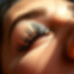 Elegant close-up of thin magnetic lashes showcasing their intricate design.