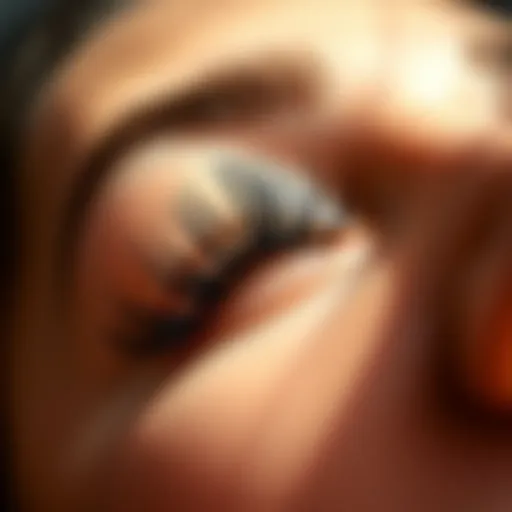 Elegant close-up of thin magnetic lashes showcasing their intricate design.