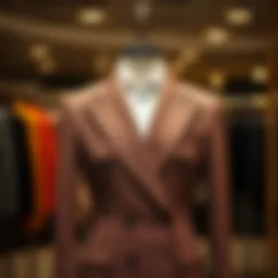 Elegant double breasted blazer vest on a mannequin