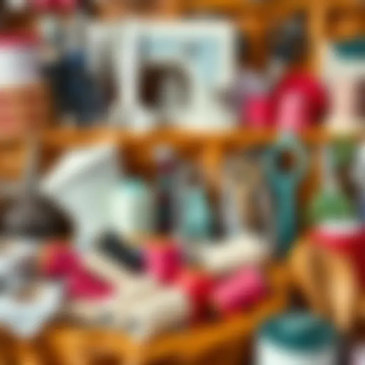 Collection of essential sewing accessories neatly organized.