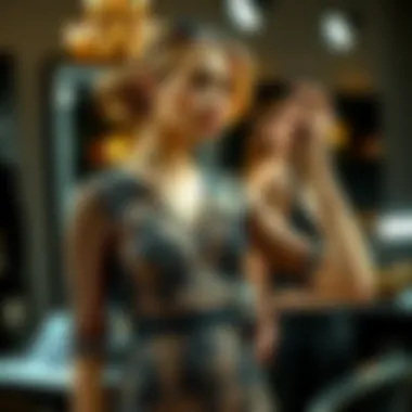 Accessorizing the Bandage Dress A stylist in action, showcasing different ways to accessorize the bandage dress