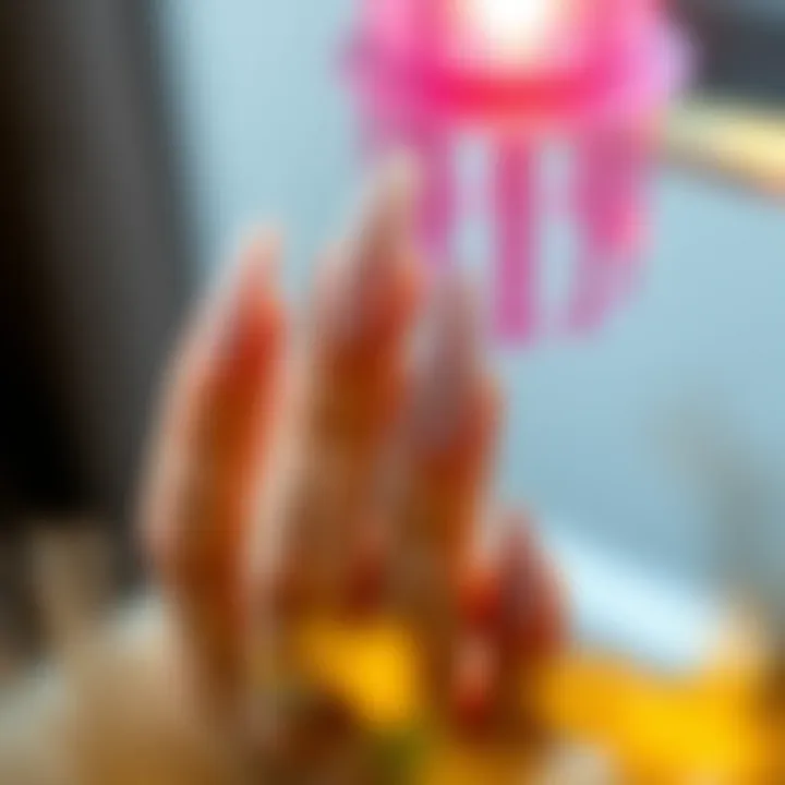 Elegant Glitter Nail Acrylic Trends Stylish glitter nail acrylic trends displayed elegantly