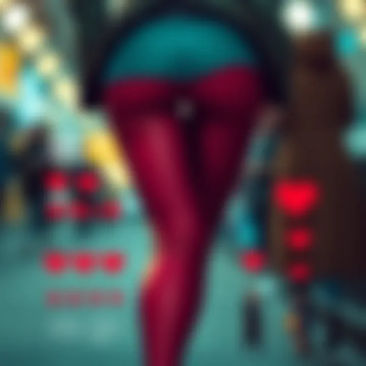 An infographic illustrating the cultural significance and evolution of heart butt leggings