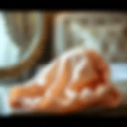Silk bonnet resting elegantly on a dresser