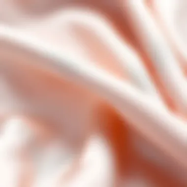 Close-up of silk fabric texture showcasing quality