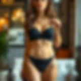 Chic waist trainer panties showcased in a trendy setting