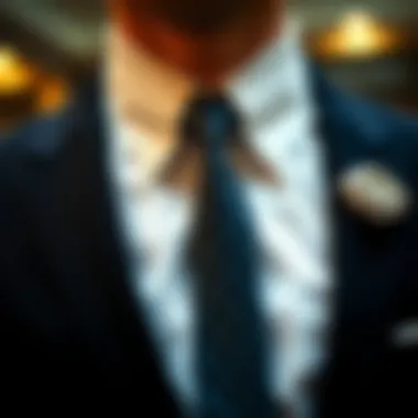 Elegant outfit enhanced by a tie clip