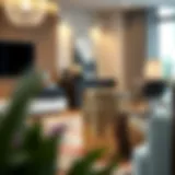 Elegant skinny hamper with a lid in a modern living room setting