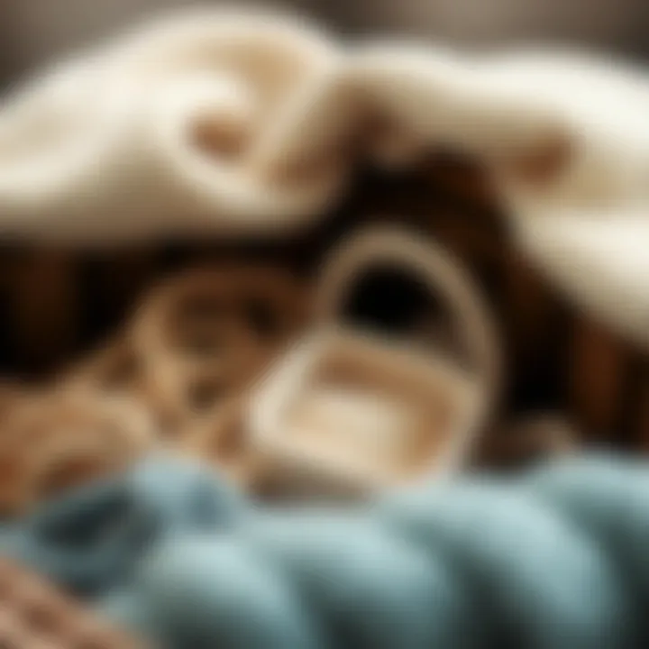 Close-up view of materials used in a premium skinny hamper