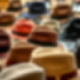 A collection of stylish preppy hats displayed elegantly