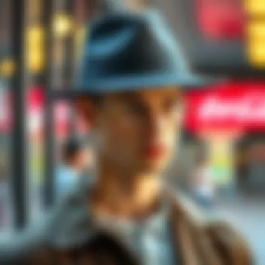 Contemporary Styling with Preppy Hats A fashionable individual wearing a preppy hat in a modern setting