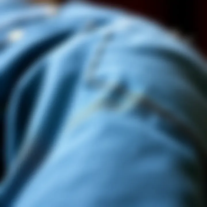 The Art of Whiskers in Denim Detailed view of whisker pattern on jeans showcasing texture and design