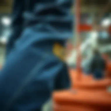 Sustainable Practices in Denim Manufacturing Sustainable denim production showcasing eco-friendly materials