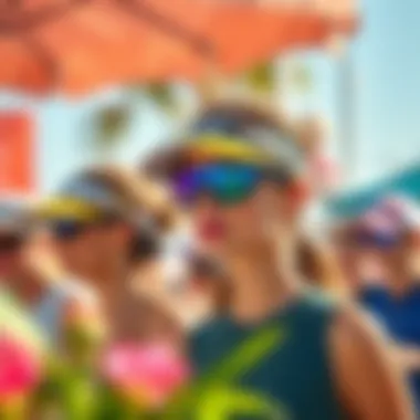 Versatile sun visors displayed in various stylish settings