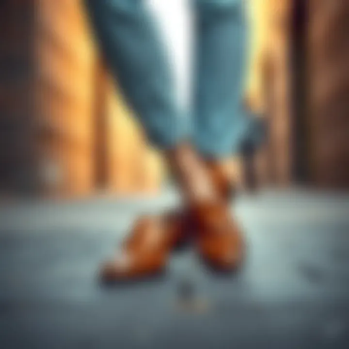 Casual outfit paired with loafers