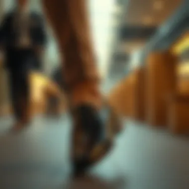 Formal attire complemented by loafers