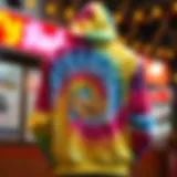 Anime Character Inspired Tie Dye Hoodie A vibrant tie dye hoodie featuring popular anime characters